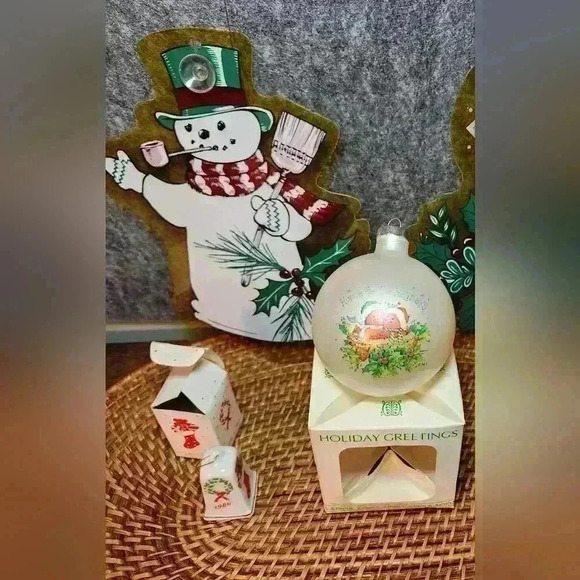 Other - Vtg Prismatix Christmas Window Decorations,Lillian Vernon Bell, Holiday Greeting